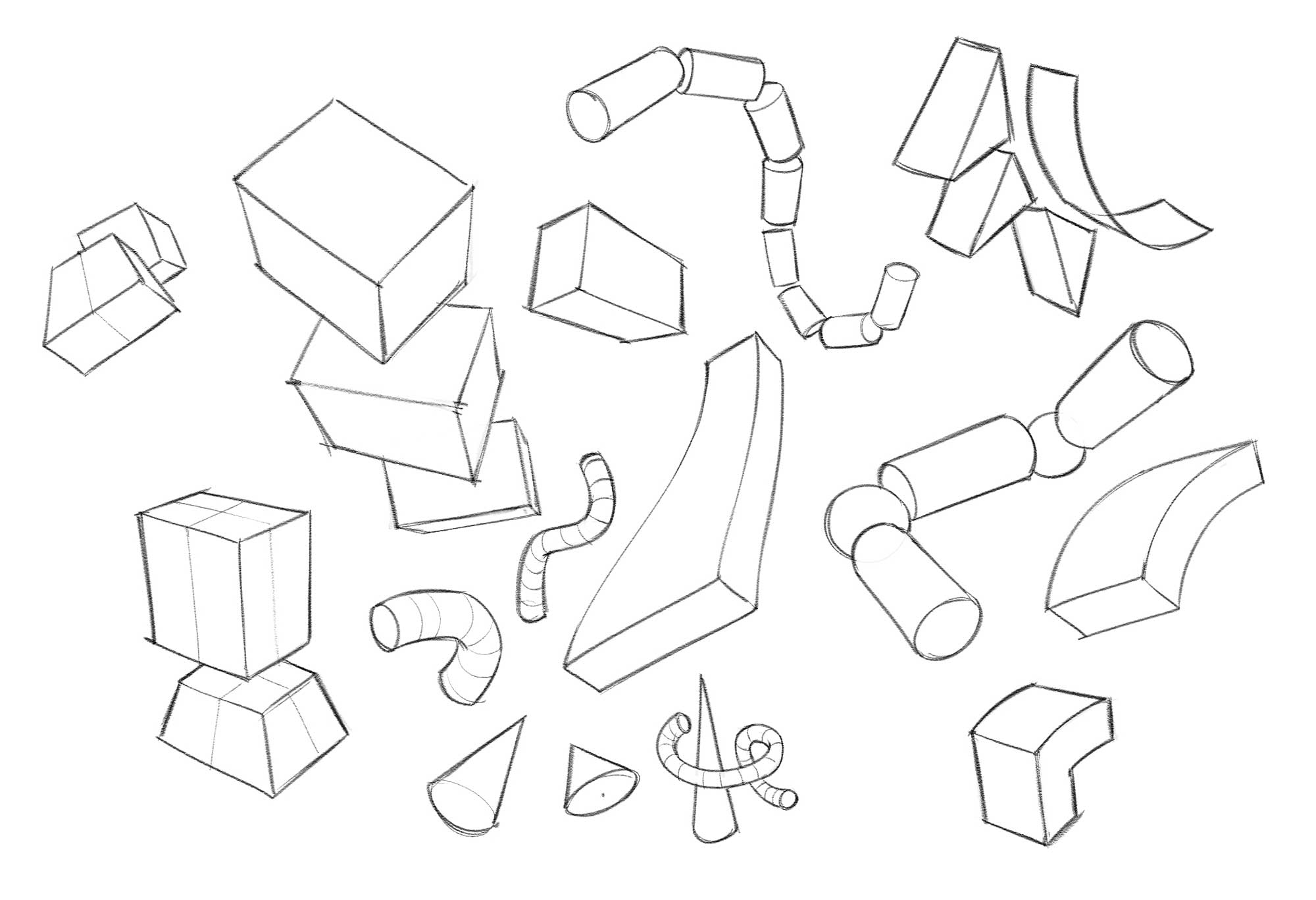 Basic 3D shapes and perspective